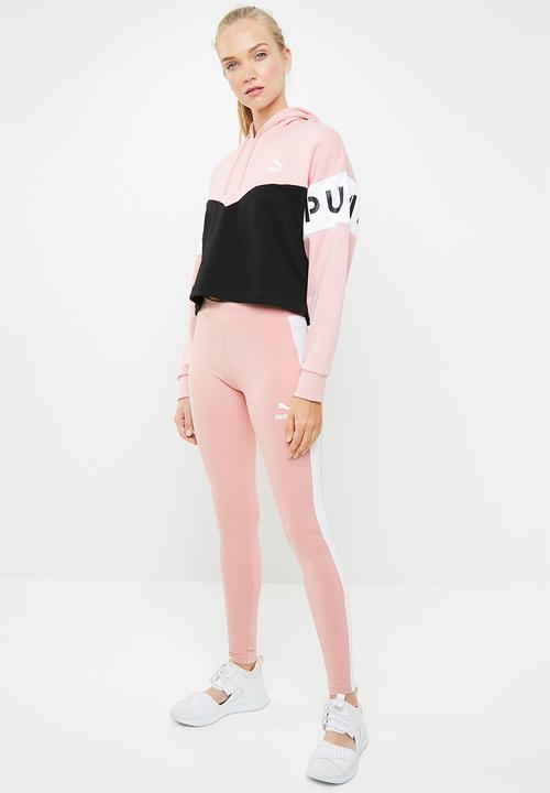 PUMA - Colour block hoodie - pink & black