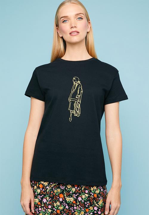 Superbalist - Printed short sleeve tee - black