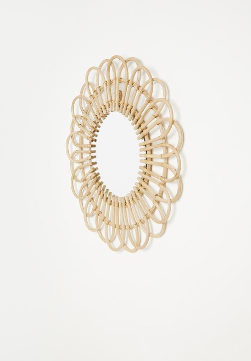 Sixth Floor - Sunflower rattan mirror - natural