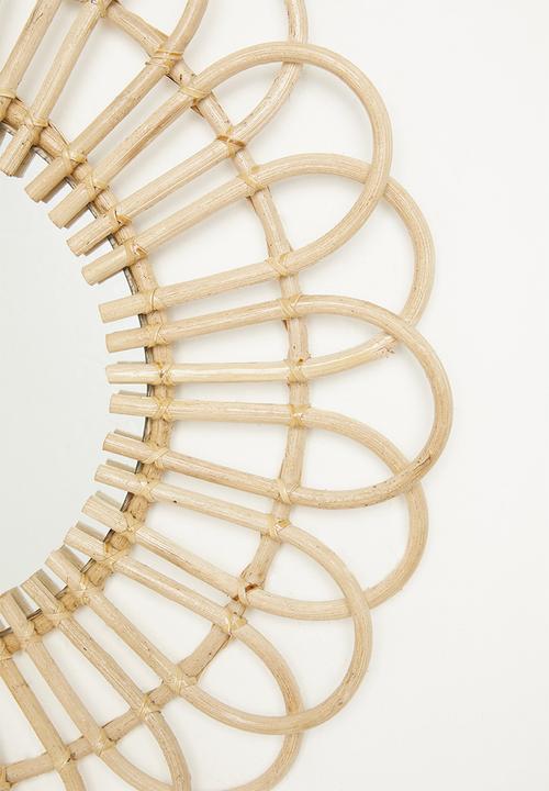 Sixth Floor - Sunflower rattan mirror - natural