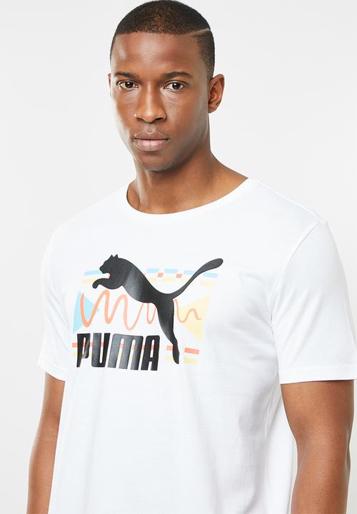 PUMA - Graphic tee brand carrier - white