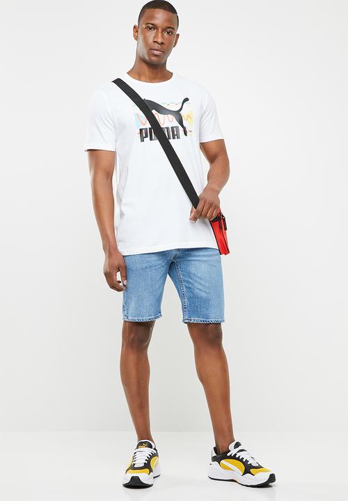 PUMA - Graphic tee brand carrier - white