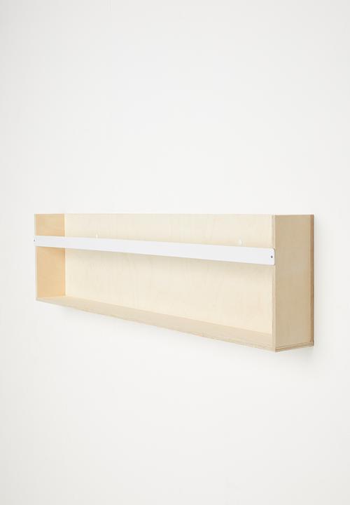 Sixth Floor - Wall mount bookshelf - natural & white
