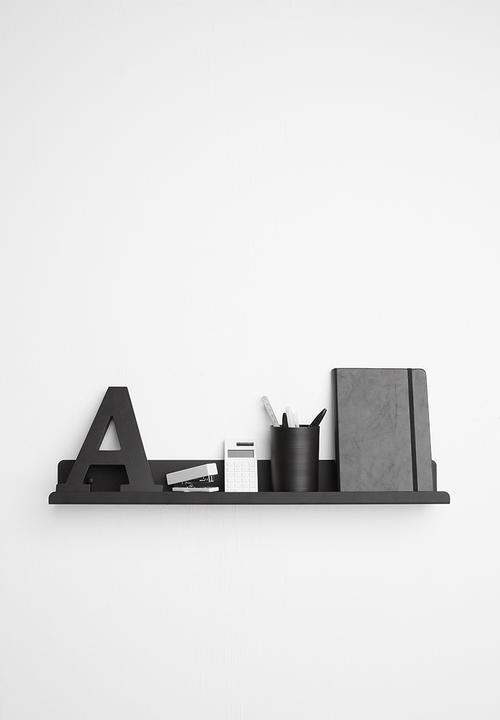 Sixth Floor - Lippy wall shelf - black