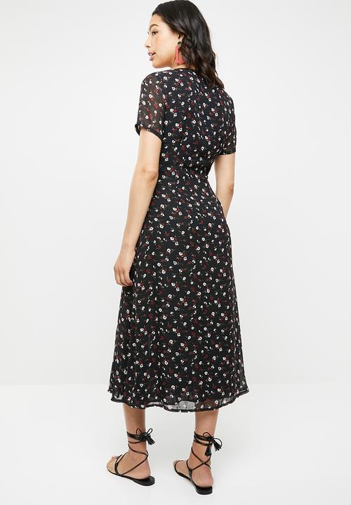 Missguided - Floral button front maxi dress - multi