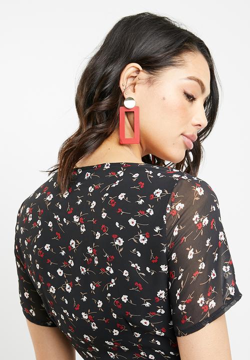 Missguided - Floral button front maxi dress - multi