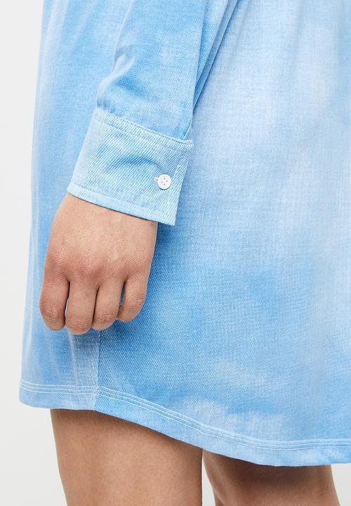 Missguided - Tie dye jersey shirt dress - blue
