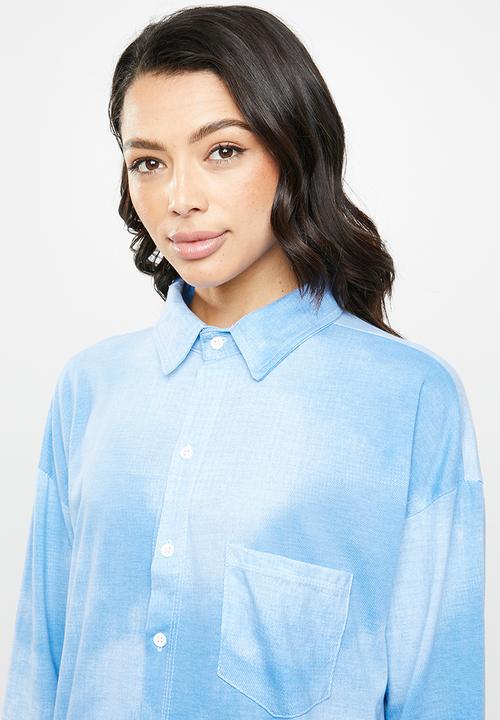 Missguided - Tie dye jersey shirt dress - blue
