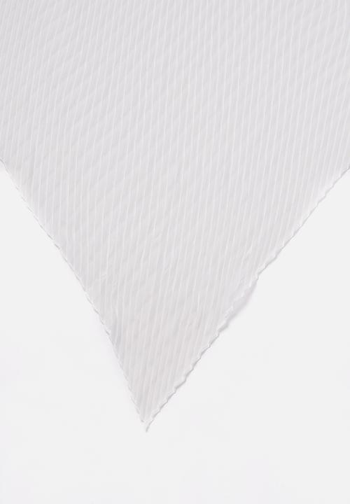 Cotton On - Soho broadway pleat scarf - white