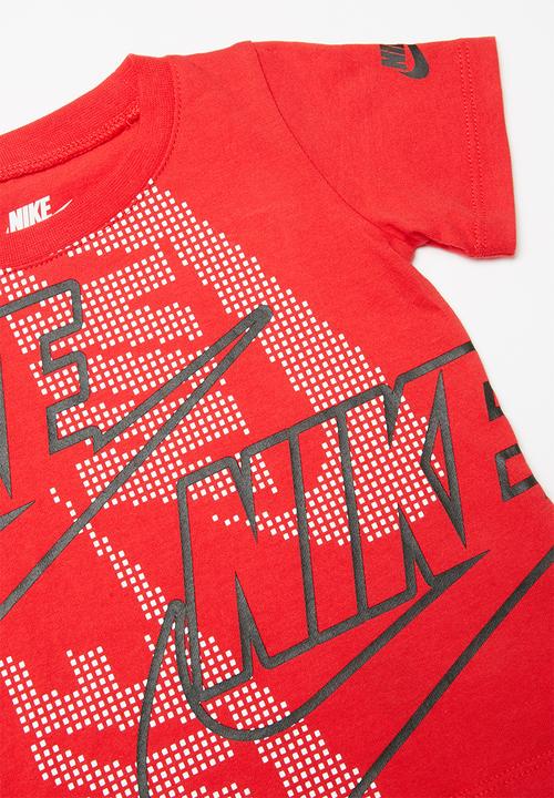 Nike - Short sleeve tee & short set - black & red 