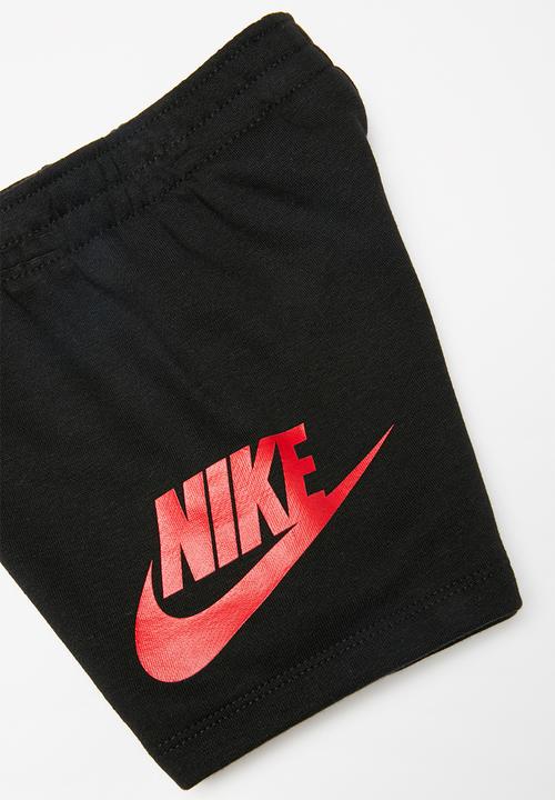 Nike - Short sleeve tee & short set - black & red 