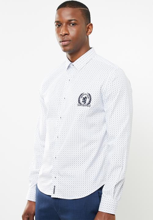 Pringle of Scotland - Hall ward long sleeve styled shirt - white