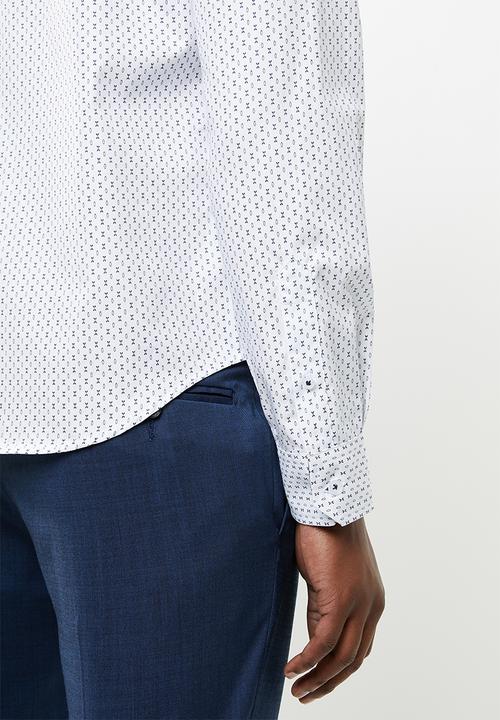 Pringle of Scotland - Hall ward long sleeve styled shirt - white
