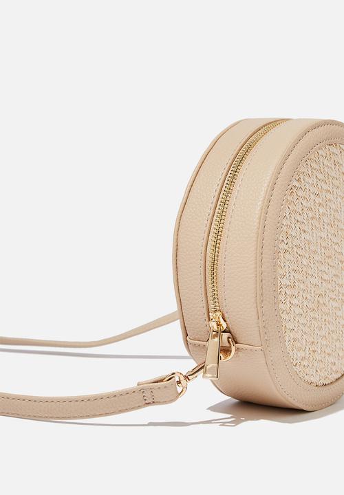 Cotton On - Edie woven circle bag - natural