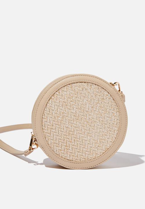 Cotton On - Edie woven circle bag - natural