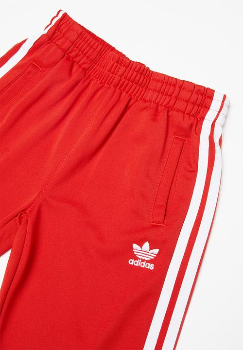 adidas Originals - Superstar pants - red & white