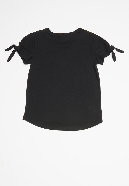 GUESS - Teens short sleeve guess roped heart tee - black