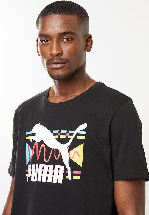 PUMA - Graphic tee brand carrier - black