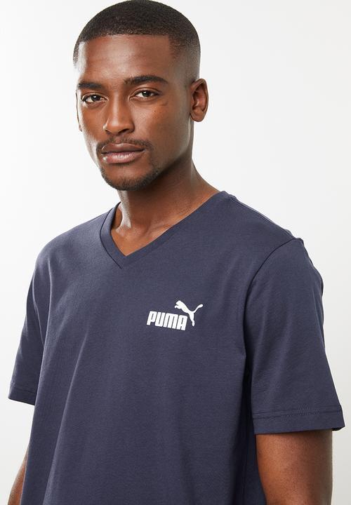 PUMA - Essentials plus v-neck short sleeve tee - navy 