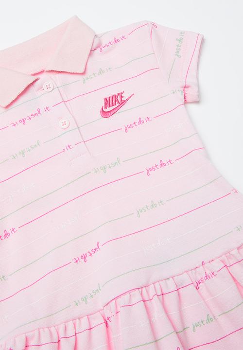 Nike - Stripe polo dress - pink