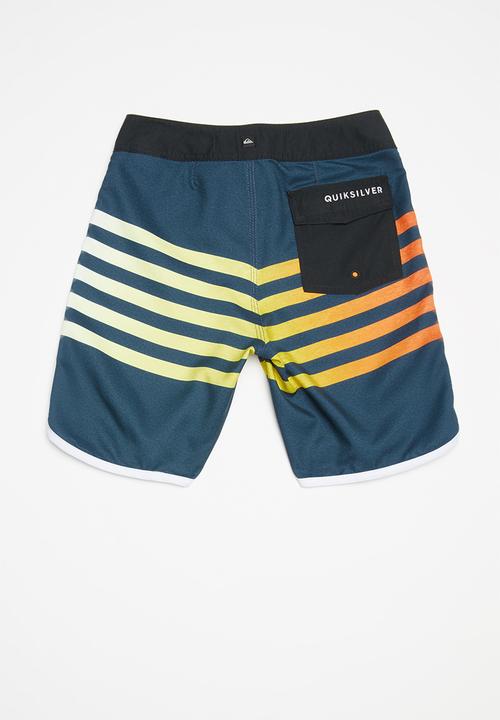 Quiksilver - Everyday grass roots youth shorts - navy & yellow