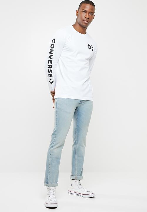 Converse - Wordmark long sleeve tee - white