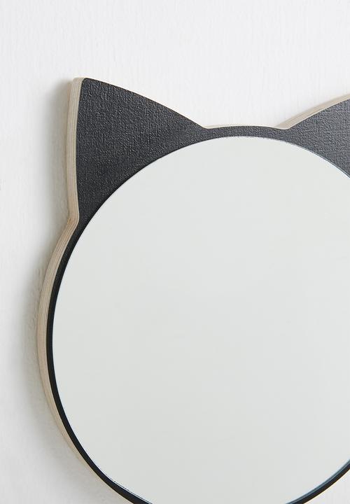 Sixth Floor - Kitty cat mirror - black