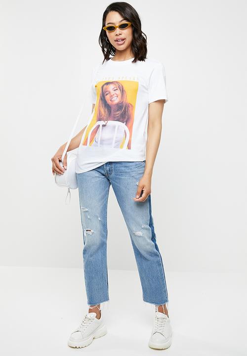 Missguided - Britney Spears graphic T-shirt - white