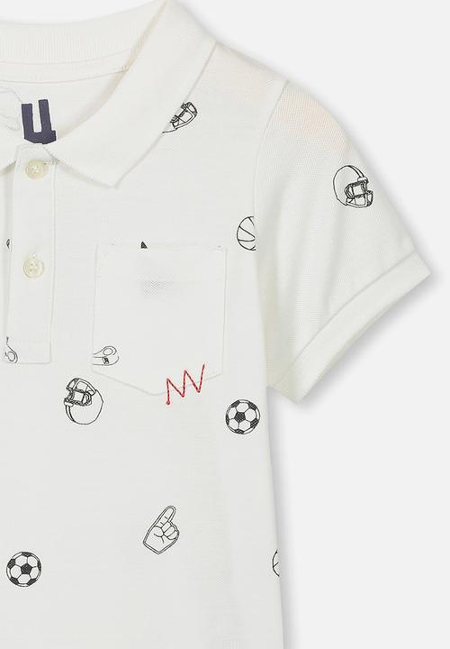 Cotton On - Kendricks polo - cream & black 