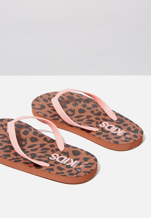 Cotton On - Printed flip flop - brown & black 