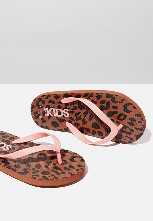 Cotton On - Printed flip flop - brown & black 