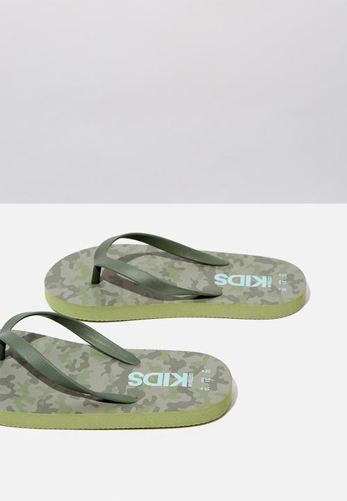 Cotton On - Printed flip flop - green 