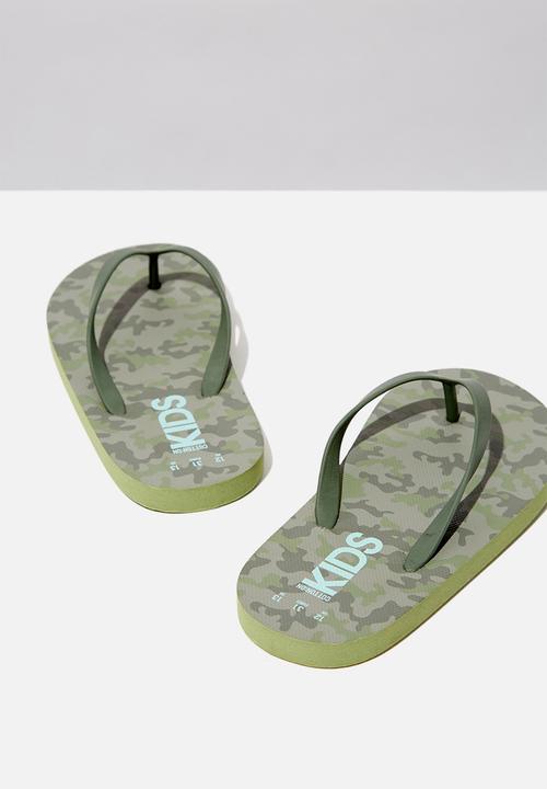 Cotton On - Printed flip flop - green 
