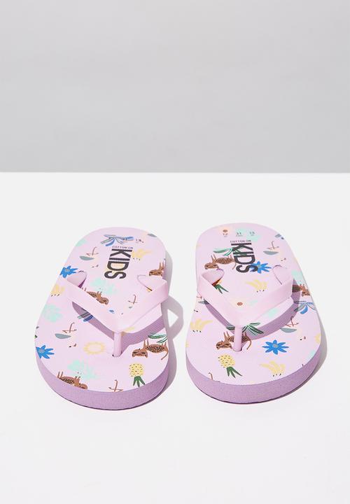 Cotton On - Printed flip flop - pink