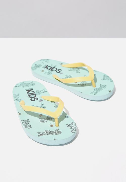 Cotton On - Printed flip flop - blue