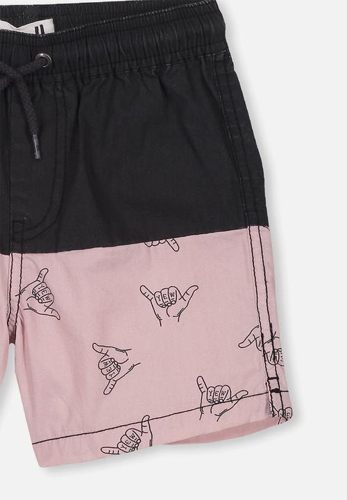 Cotton On - Volly short - black & pink 