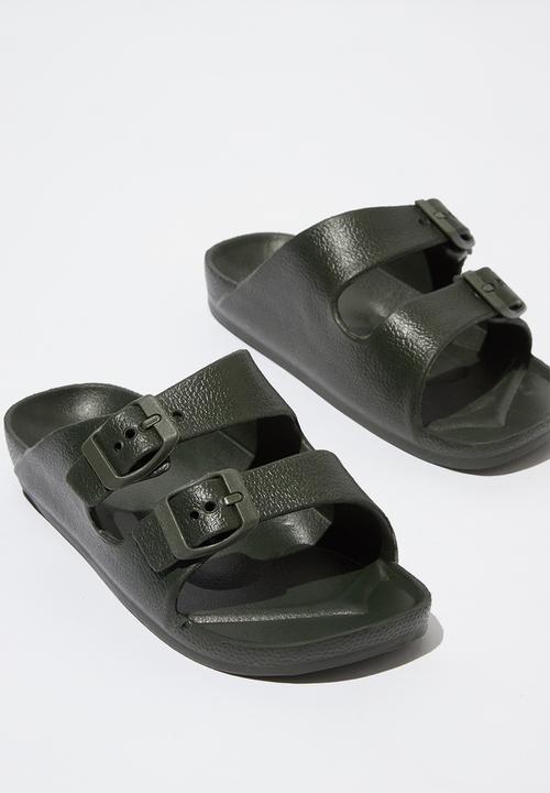 Cotton On - Twin strap slide - khaki