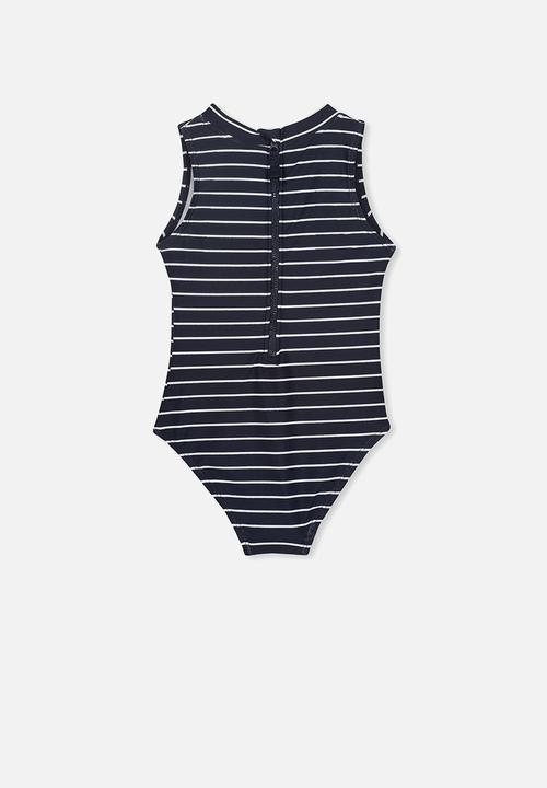 Cotton On - Rachael one piece - navy & white 