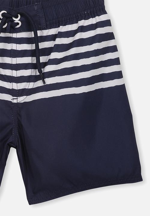 Cotton On - Bailey board shorts - navy & white 