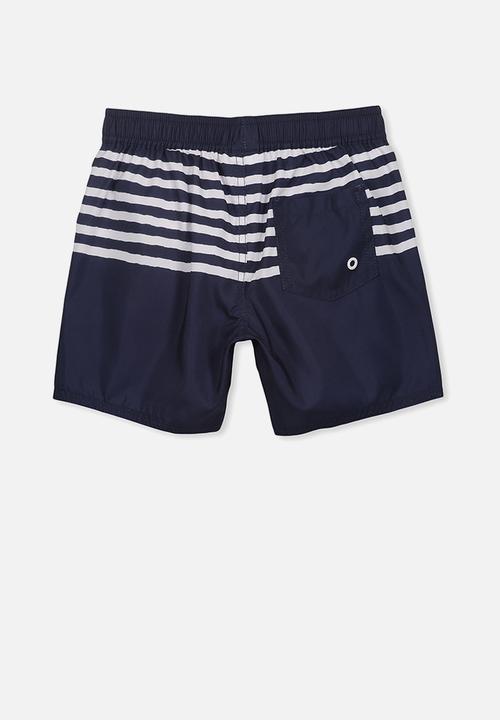 Cotton On - Bailey board shorts - navy & white 