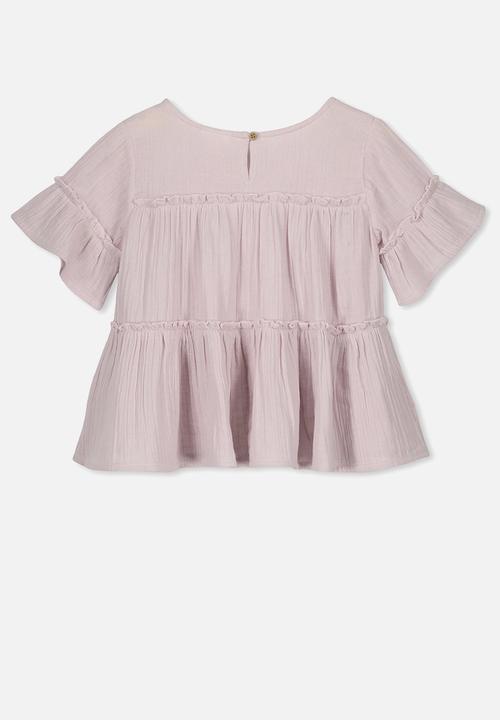 Cotton On - Frida frill top - pink 