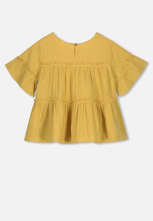 Cotton On - Frida frill top - yellow 