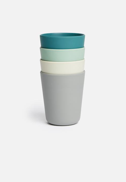 Sixth Floor - Melamine cup set of 4 - multi blue