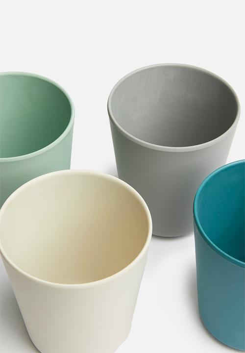 Sixth Floor - Melamine cup set of 4 - multi blue