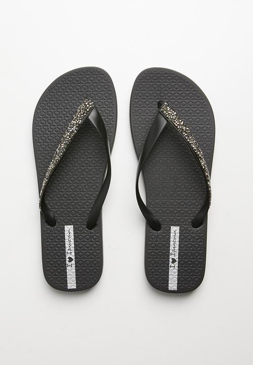 Ipanema - Glam special fem rubber thongs - black