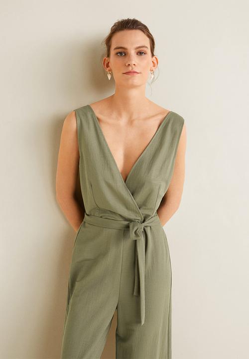 mango khaki jumpsuit