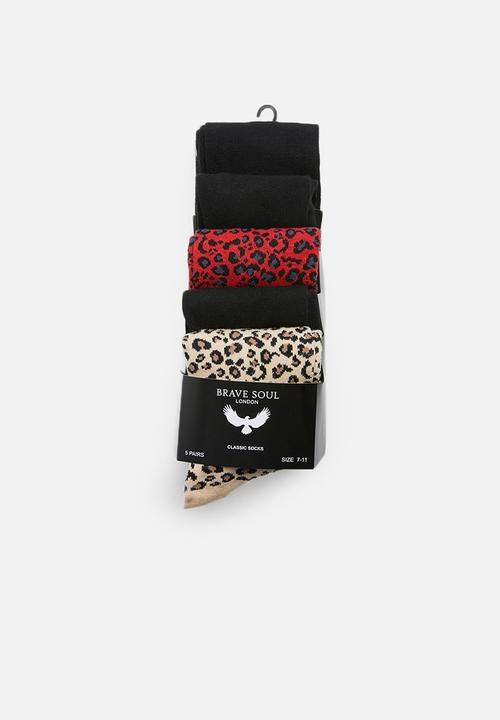 Brave Soul - Skins socks 5pk - multi