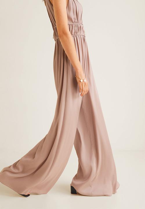 MANGO - Soft palazzo jumpsuit - pink