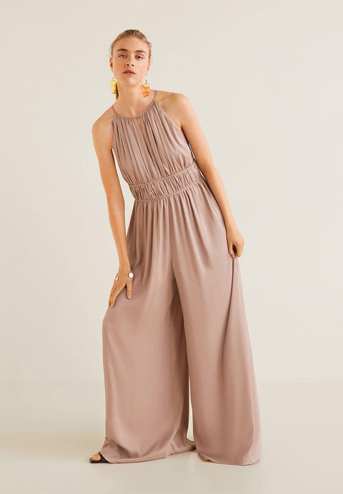 MANGO - Soft palazzo jumpsuit - pink