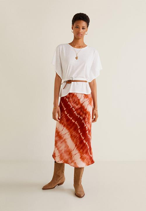 MANGO - Textured knit T-shirt - white